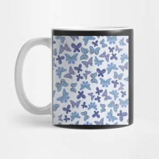 Blue butterfly pattern Mug